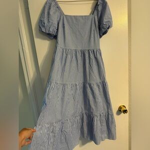 J Crew tiered midi dress